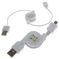 Techs Retractable Micro USB Charging Cable